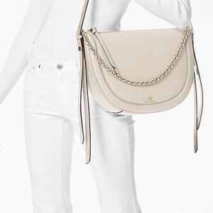 Michael Kors Jagger Large Crossbody Bag – Light Sand Pebbled Leather
